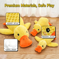 Yellow Duck Squeaky Dog Toy
